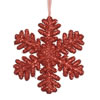 Photograph of 9"  Red Glitter Snowflake
