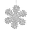 Photograph of 9"  Silver Glitter Snowflake
