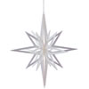 Photograph of 16" White 3D Glitter Star