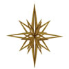 Photograph of 32" Gold 3D Glitter Star