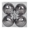 Photograph of 4" Pewter Shiny-Matte Mirror Ball 4/Box