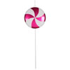 Photograph of 17" Cerise-White Candy Lollipop