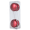 Photograph of 10" Red Candy Irid Swirl Lollipop 4/Box