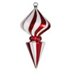 Photograph of 12" Red-White Striped Diamond Finial