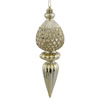 Photograph of 7.5" Champagne Finial Gold Glitter 3/Box