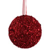 Photograph of 3" Red Sequin Glitter Ball 6/Box