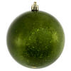 Photograph of 4" Moss Green Shiny Mercury Ball 6/Bag