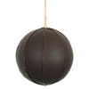 Photograph of 6" Brown Faux Leather Ball 1/Bag