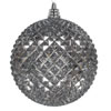 Photograph of 4" Pewter Shiny Durian Glitter Ball 4/Bx