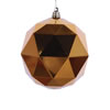 Photograph of 4.75" Antique Gold Shiny Geo Ball 4/bag
