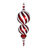 Photograph of 30" Red/White Candy Stripe Finial Orn