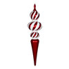 Photograph of 51" Red/White Candy Finial Orn