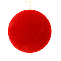 Flocked Ball Ornament