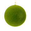 Photograph of 5" Moss Green Flocked Ball Ornament 4/Bg