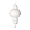 Photograph of 10" White Flocked Finial Ornament 3/Bag
