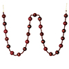 Photograph of 6' Burgundy Stripe Ball Ornament Garland