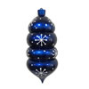 Photograph of 21.5" Blue Candy Droplet White Snowflake