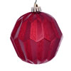 Photograph of 5" Red Glitter Faceted Ball Orn 3/Bg