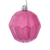 Photograph of 5" Mauve Glitter Faceted Ball Orn 3/Bg
