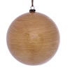 Photograph of 4.75" Tan Wood Grain Ball Orn 4/Bag