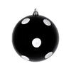 Photograph of 4.75" Black Candy Ball White Dots 4/Bag