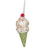Photograph of 5.75" Lime Ice Cream Cone Ornament 3/bag