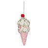 Photograph of 5.75" Pink Ice Cream Cone Ornament 3/bag