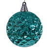 Photograph of 4.75" Teal Diamond Mercury Orn 4/Bag