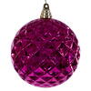 Photograph of 6" Fuchsia Diamond Mercury Orn 2/Bag