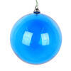 Photograph of 4" Blue Clear Ornament 4/Bag