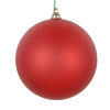 Photograph of 4" Red Clear Matte Ornament 4/Bag