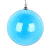 Photograph of 4" Turquoise Clear Ornament 4/Bag