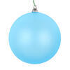 Photograph of 4" Turquoise Matte Clear Ornament 4/Bag