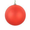 Photograph of 4" Orange Clear Matte Ornament 4/Bag