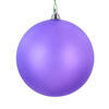 Photograph of 4" Purple Clear Matte Ornament 4/Bag