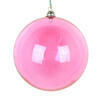 Photograph of 4" Pink Clear Ornament 4/Bag