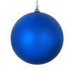 Photograph of 4.75" Blue Matte Clear Ornament 3/Bag