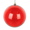 Photograph of 4.75" Red Clear Ornament 3/Bag