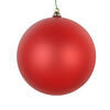 Photograph of 4.75" Red Matte Clear Ornament 3/Bag