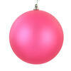 Photograph of 6" Fuchsia Matte Clear Ornament 2/Bag