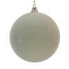 Photograph of 4" Flocked Sage Green Ball Orn 3/Bag