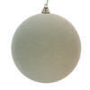 Photograph of 4.75" Flocked Sage Green Ball Orn 3/Bag