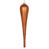Photograph of 11" Copper Glitter Drop Ornament 3/Bag