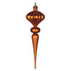 Photograph of 21" Copper Matte Glitt Diamnd Finial Orn