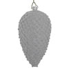 Photograph of 5" Silver Flocked Pinecone Ornament 4/Bg