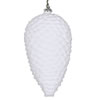 Photograph of 5" White Flocked Pinecone Ornament 4/Bag