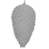Photograph of 7" Silver Flocked Pinecone Ornament 2/Bg