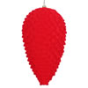 Photograph of 10" Red Flocked Pinecone Ornament