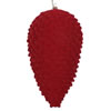 Photograph of 10" Burgundy Flocked Pinecone Ornament