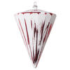 Photograph of 6" Red Brushed Cone Ornament 4/Bag